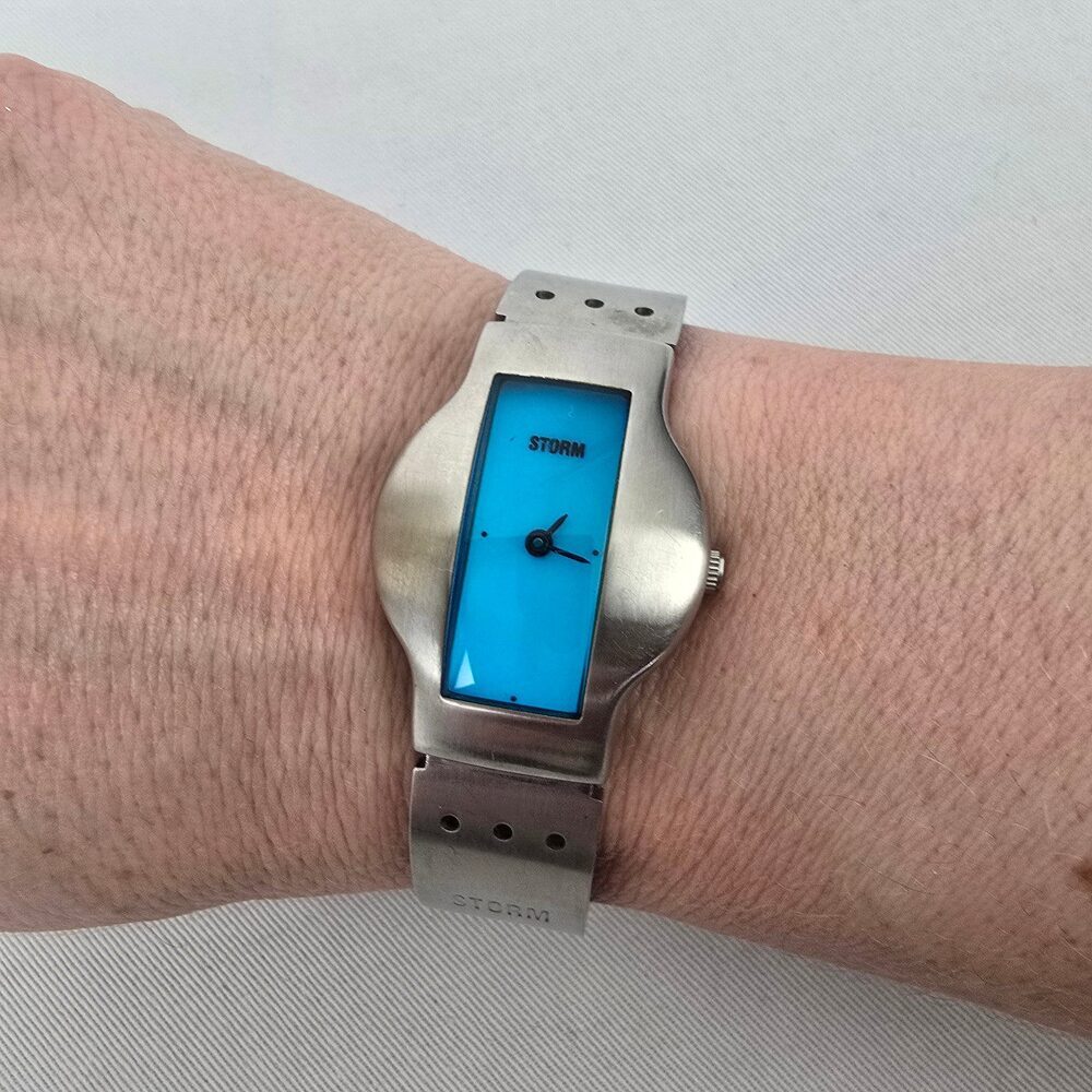 STORM London AXOR Watch Stainless Steel Blue Face Minimalist Modern Wrist Watch